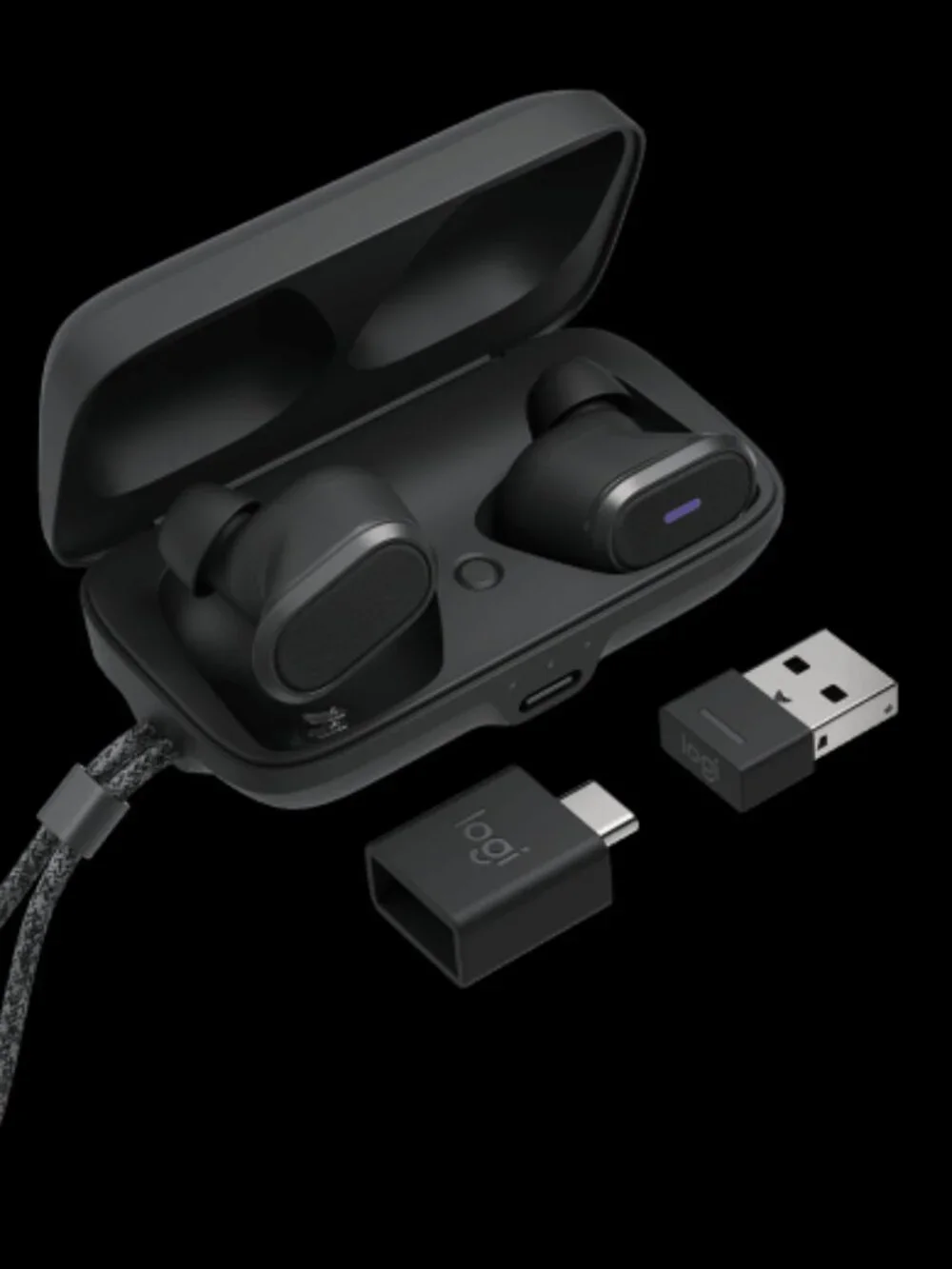 Logitech Zone True Wireless Noise-Canceling Earbuds NEW